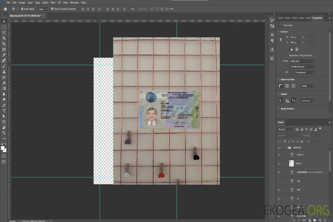 Permis de conduire Pérou photolook AVANT template Permis de conduire Pérou photolook AVANT template